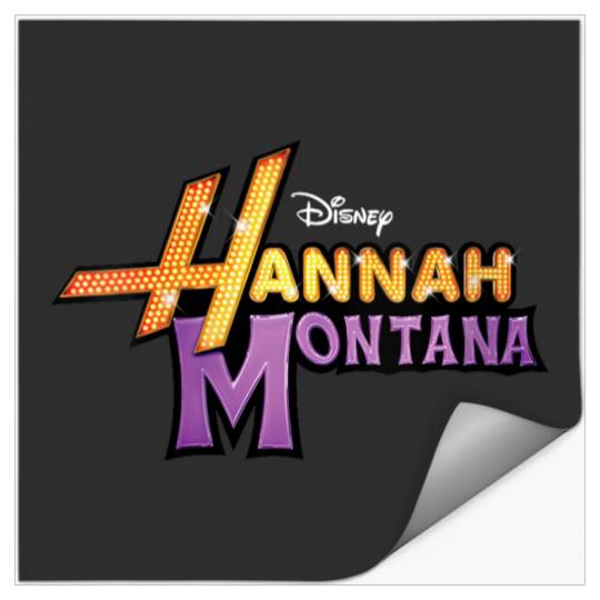 Disneyss Hannah Montana Classic Iconic Big Chest Text Logo Stickers