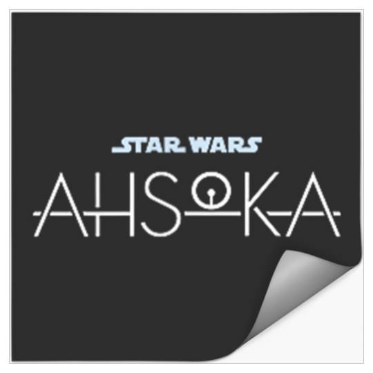 Star Warss Ahsoka Tano Faces Logo Poster Art Disneyss+ 2 sided Stickers