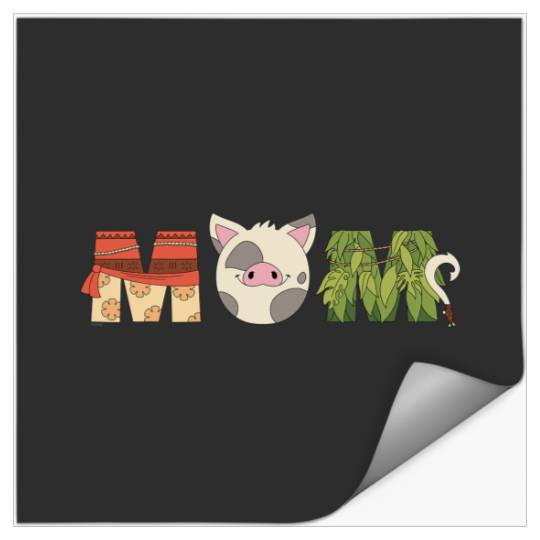Disney Moana Letters Pua Maui Mother’s Day Birthday Best Mom Stickers