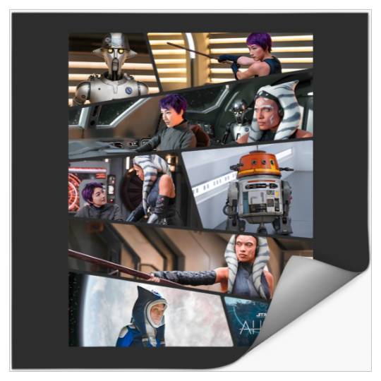 Star Warss Ahsoka Part Three Sabine Chopper Huyang Disneyss+ Stickers