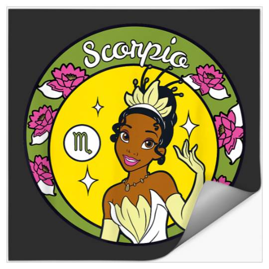 Disney Princess Tiana Scorpio Zodiac Stickers