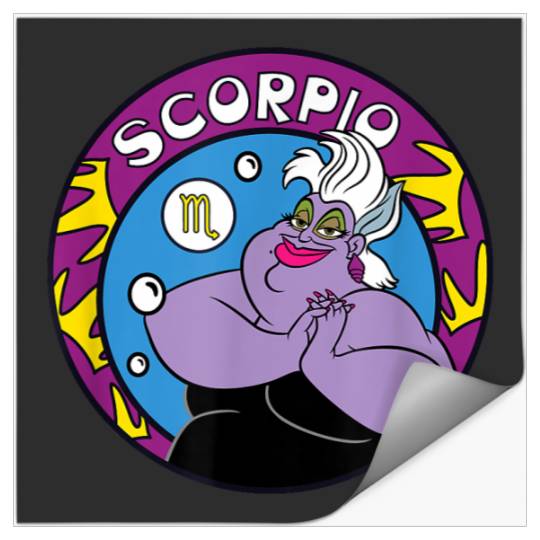 Disney Villains Ursula Scorpio Zodiac Stickers