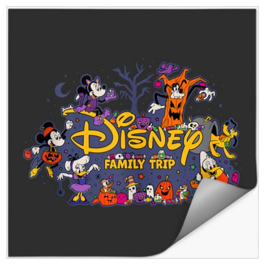 Disney Halloween Family Trip Mickey Pals Matching Vacation Stickers