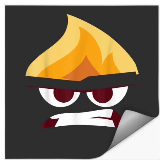 Disney  Inside Out Angry Face Halloween T-Shirt Stickers