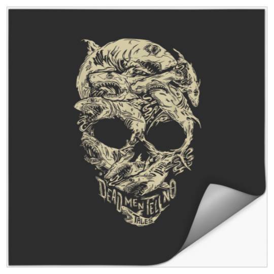 Disney Pirates Shark Skull T-Shirt Stickers