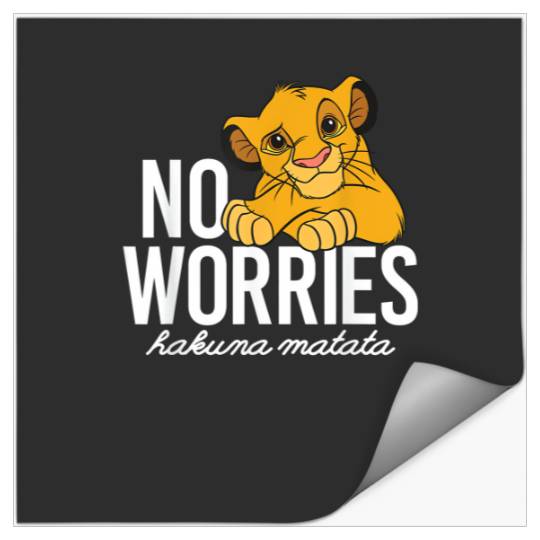 Disney Lion King Classic No Worries Simba T-Shirt Stickers