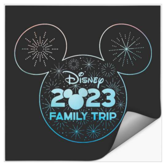 Disney Mickey Mouse Head Icon 2023 Family Trip Vacation Stickers