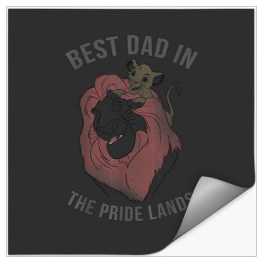 Disney The Lion King Father's Day Simba & Mufasa Best Dad T-Shirt Stickers