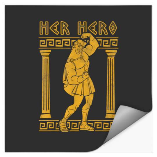 Disney Hercule Valentine's Day Hercule Her Hero Greek Pose T-Shirt Stickers