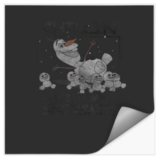 Disney Frozens Olaf Chillin With My Snowmies Portrait T-Shirt Stickers