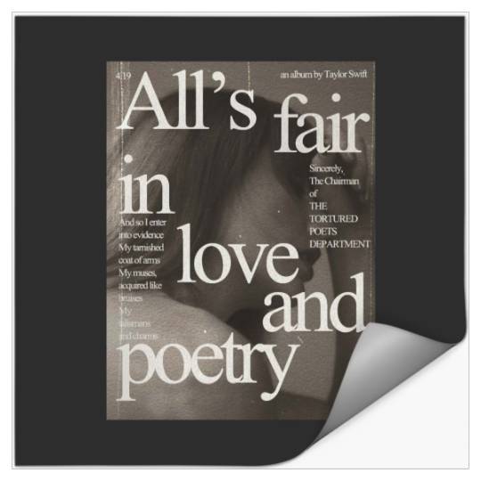 TTPD Love and Poetry Tayl0r Swift ) Stickers
