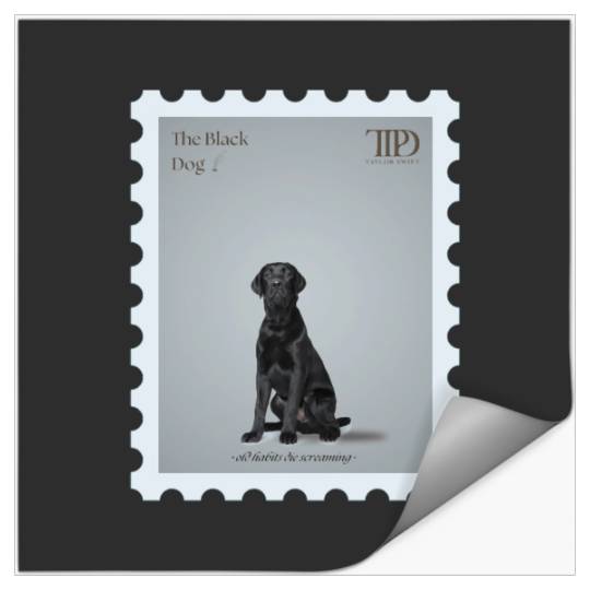 The Black Dog Tayl0r Swift TTPD Stickers
