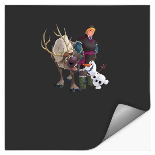 Disney Frozens Kristoff Olaf Sven T-Shirt T-Shirt Stickers