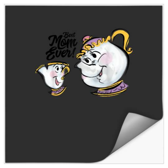 Disney Beauty and the Beast Chip Mrs. Potts Best Mom Ever T-Shirt Stickers
