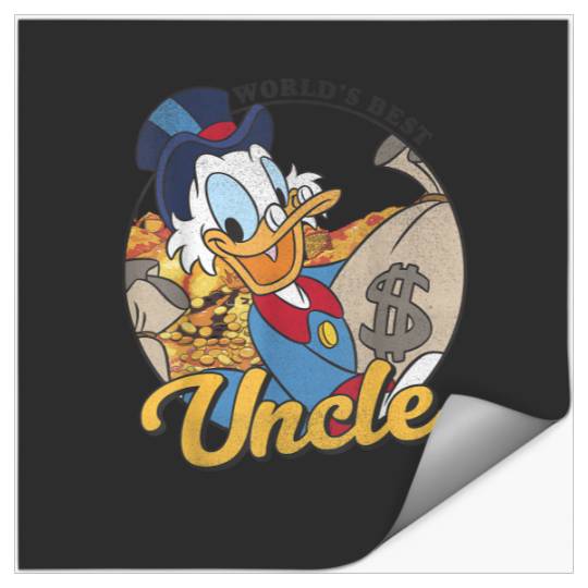 Disney DuckTales Scrooge McDuck World's Best Uncle T-Shirt Stickers