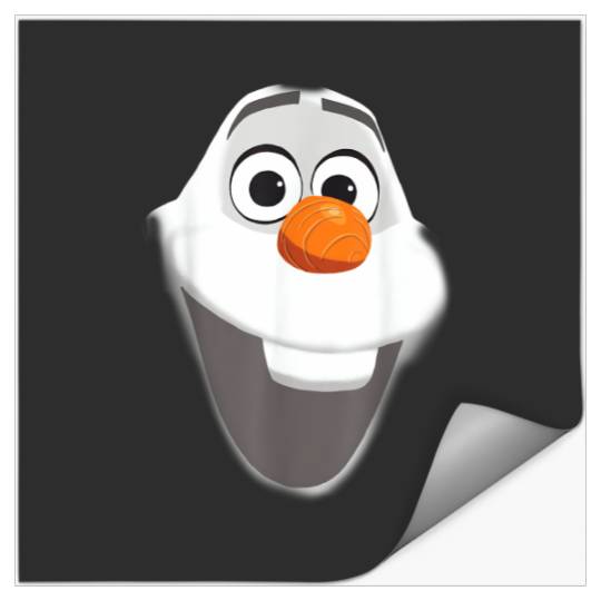 Disney Frozens Happy Snowman Smile Olaf Big Face T-Shirt Stickers