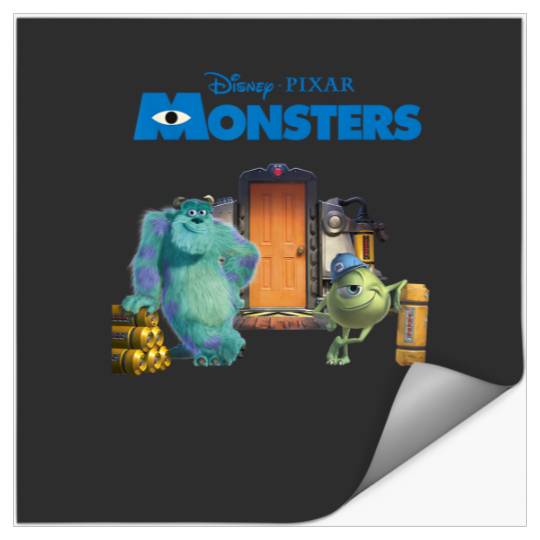 Disney Pixars Monsters, Inc Scream Factory Movie Poster T-Shirt Stickers