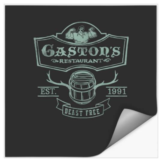 Disney Beauty And The Beast Gaston Tavern 91 T-Shirt T-Shirt Stickers