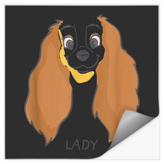Disneyss Lady And The Tramp Lady Faces Sketch Costume Stickers
