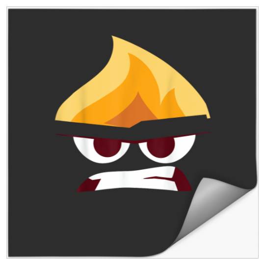 Disney Pixars Inside Out Angry Face Halloween T-Shirt Stickers