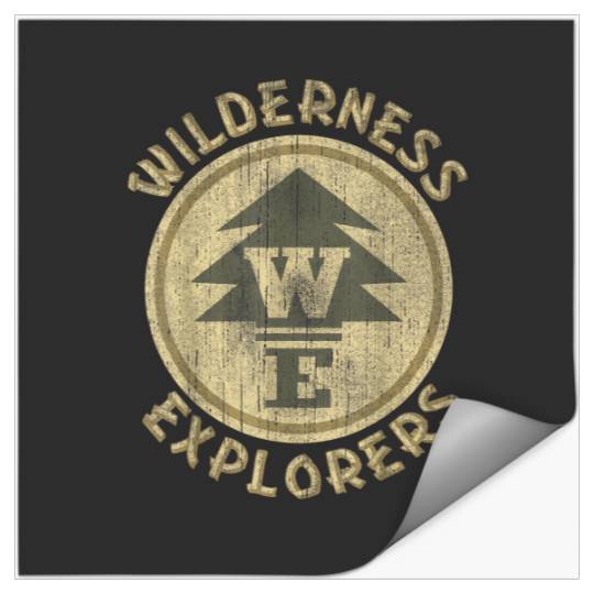 Disney Pixars Up Distressed Wilderness Explorer Badge T-Shirt Stickers