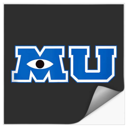 Disneyss Pixars Monsters University Iconic Big Chest Text Logo Stickers