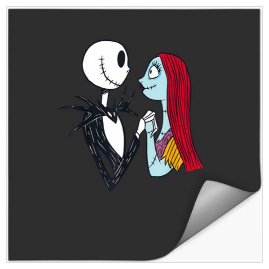 Disney The Nightmare Before Christmas Jack and Sally T-Shirt T-Shirt Stickers