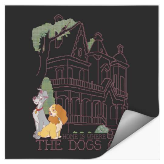 Disneyss Lady And The Tramp Home Is Where The Dogs Are Stickers