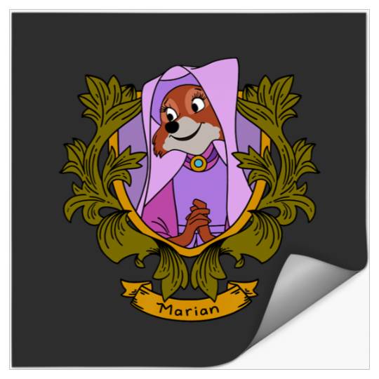 Disney Robin Hood Marian  Floral Portrait Stickers