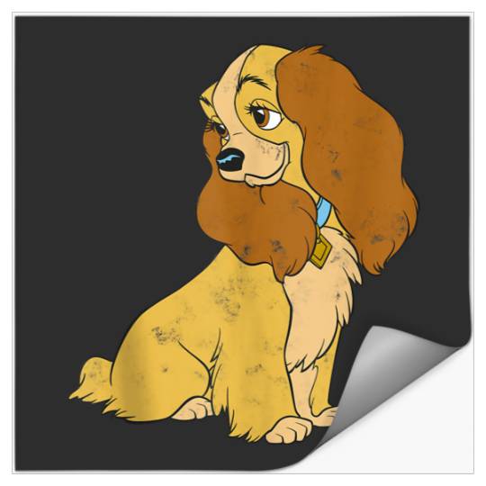 Disneyss Lady And The Tramp Lady Simple Portrait Stickers