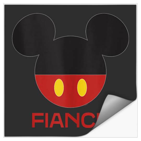 Disneyss Mickey Mouse Red Shorts Icon Fianc Engagement Family Stickers