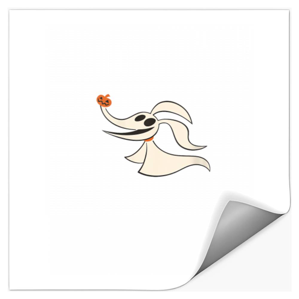 Womens Disney Halloween Nightmare Before Christmas Zero V-Neck T-Shirt Stickers