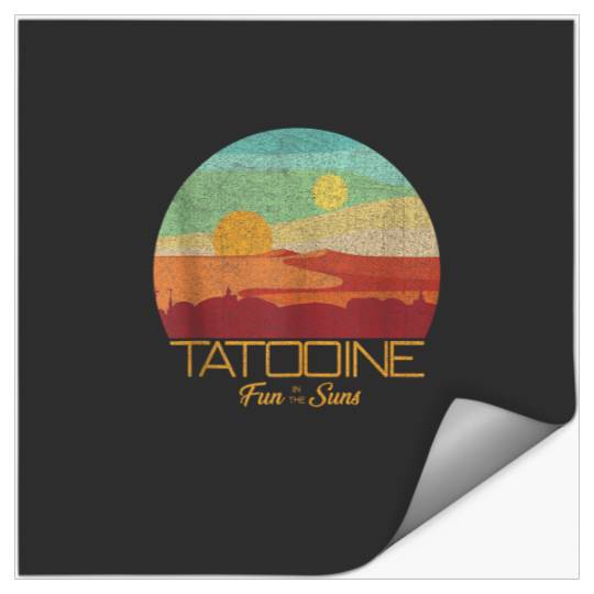 Tatooine Postcard Fun in the Sun Disney+ Tank Top Stickers