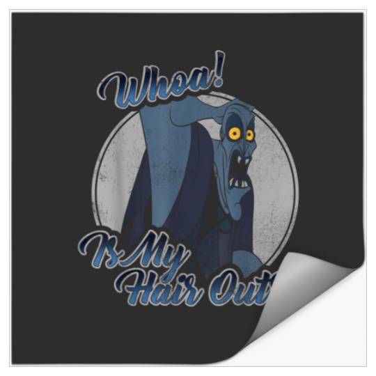 Disney Hades Whoa Is My Hair Out Graphic T-Shirt T-Shirt Stickers