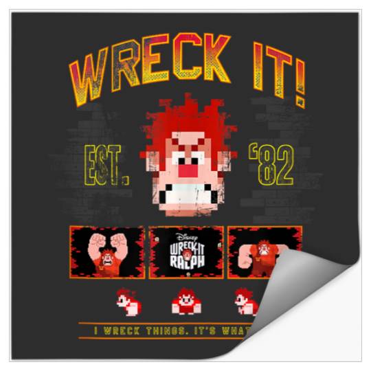 Disneyss Wreck it Ralph Wreck It Est '82 Vintages Video Game Stickers