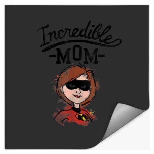 Disney Pixars Incredibles 2 Super Mom Sketch Graphic T-Shirt T-Shirt Stickers