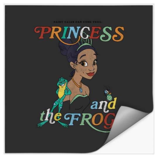 Disney Princess And The Frog Tiana And Frog Naveen Portrait T-Shirt Stickers