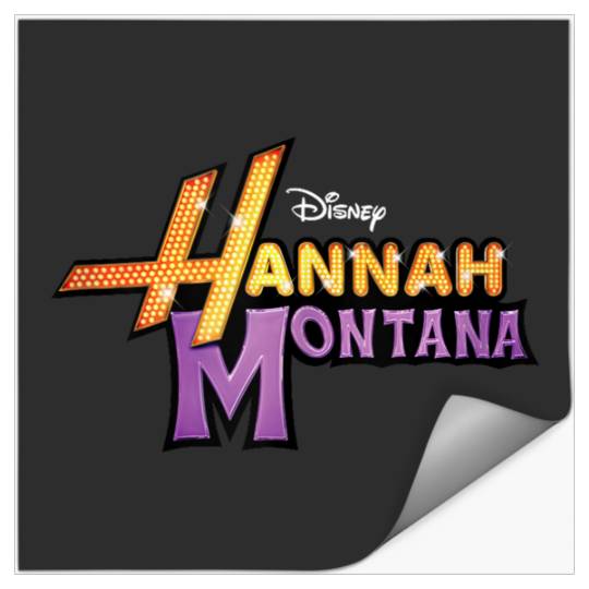 Disneyss Hannah Montana Classic Iconic Big Chest Text Logo Stickers