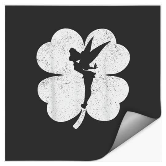 Disney Tinker Bell Shamrock Silhouette St. Patrick's Day T-Shirt Stickers