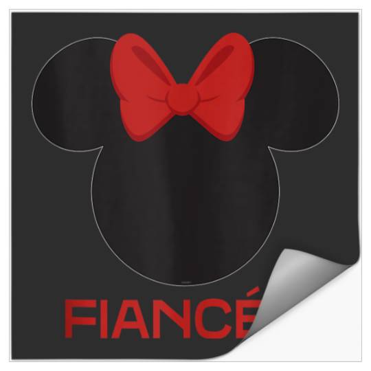 Disneyss Minnie Mouse Red Bow Icon Fiance Engagement Family Stickers