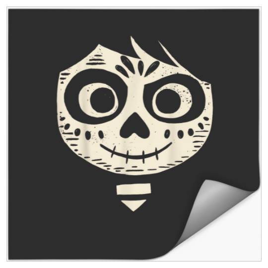 Disney Pixars Coco Halloween Miguel Big Face Portrait T-Shirt Stickers