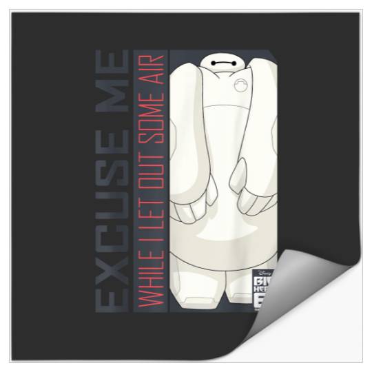 Disney Big Hero 6 TV Series Baymax Excuse Me Graphic T-Shirt T-Shirt Stickers