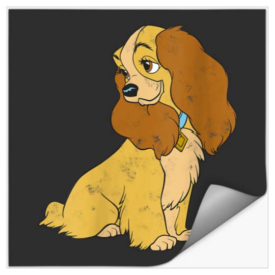 Disneyss Lady And The Tramp Lady Simple Portrait Stickers