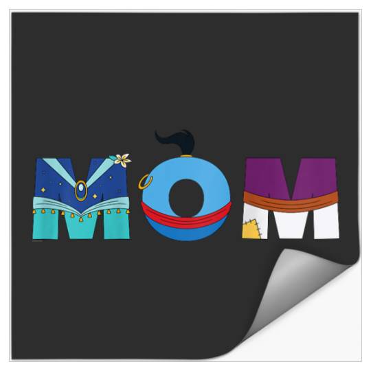 Disney Aladdin Jasmine Genie Mothers Day Birthday Mom Stickers