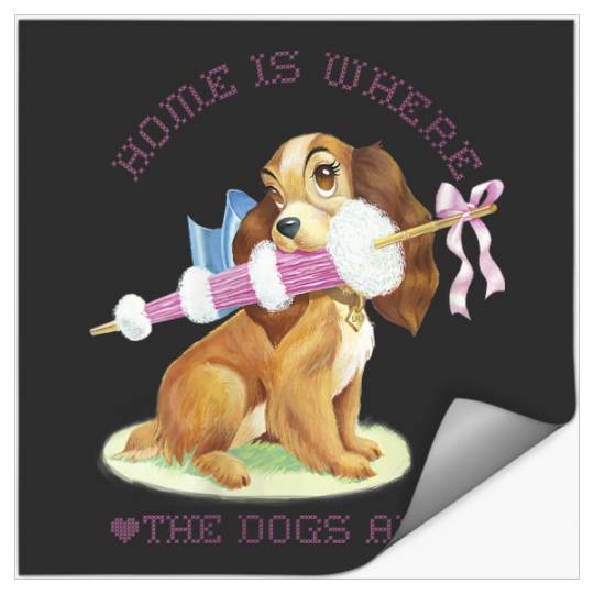 Disneyss Lady And The Tramp Lady Home Is Where The Dogs Are Stickers
