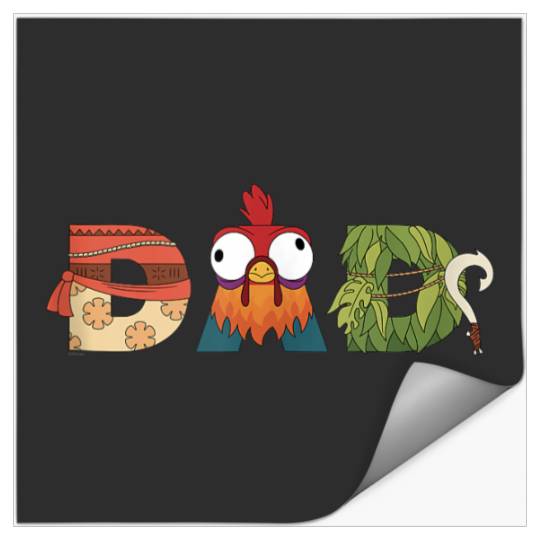 Disney Moana Letters Maui Fathers Day Birthday Best Dad Stickers