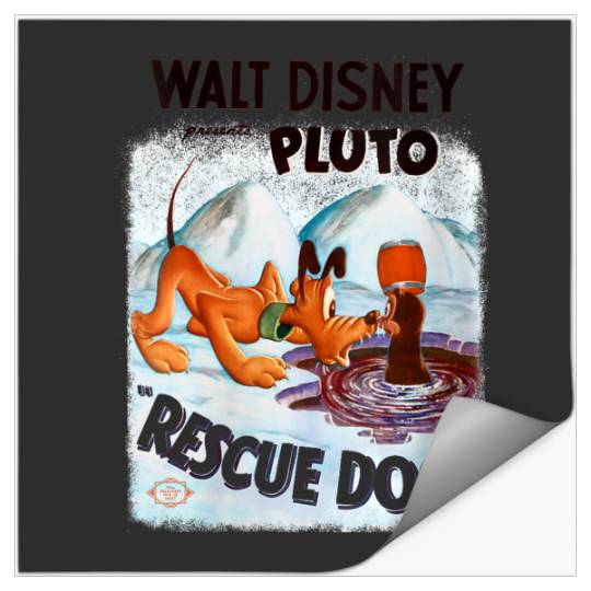 Disneyss Pluto Rescue Dog Salty The Seals Retro Vintages Classic Stickers
