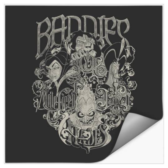 Disney Villains Baddies Scar Maleficent Jafar Hades Faded Stickers