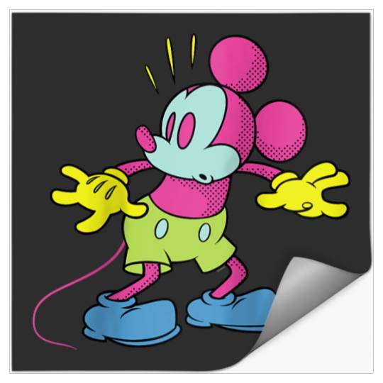 Disney Mickey Mouse Surprise Behind You Retro Pop Art Stickers