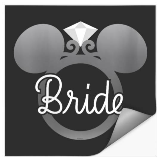 Womens Disney Mickey Mouse Diamond Wedding Engagement Ring Bride Stickers